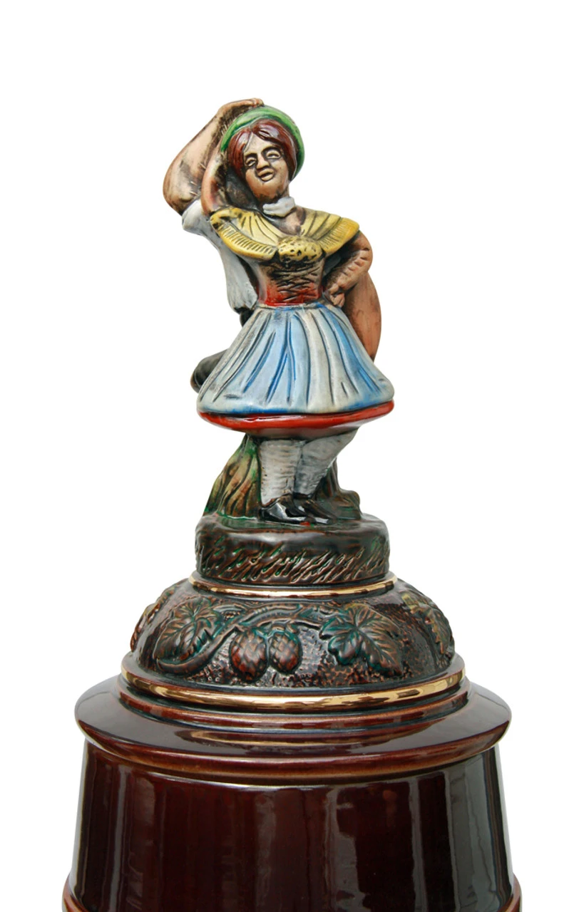 12 Liter Beer Stein With Dancing Bavarian Couple Lid - Image 7