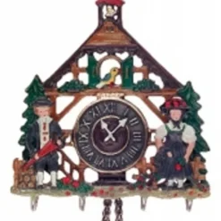 3D Bavarian Cuckoo Clock German Pewter Christmas Ornament