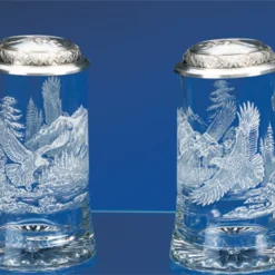 Bald Eagle Glass Beer Stein