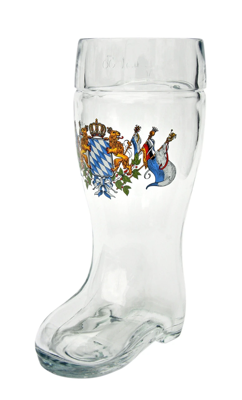 Bavaria Crest Glass Beer Boot 0.5 Liter 6 Bavaria Crest Glass Beer Boot 0.5 Liter - Image 4