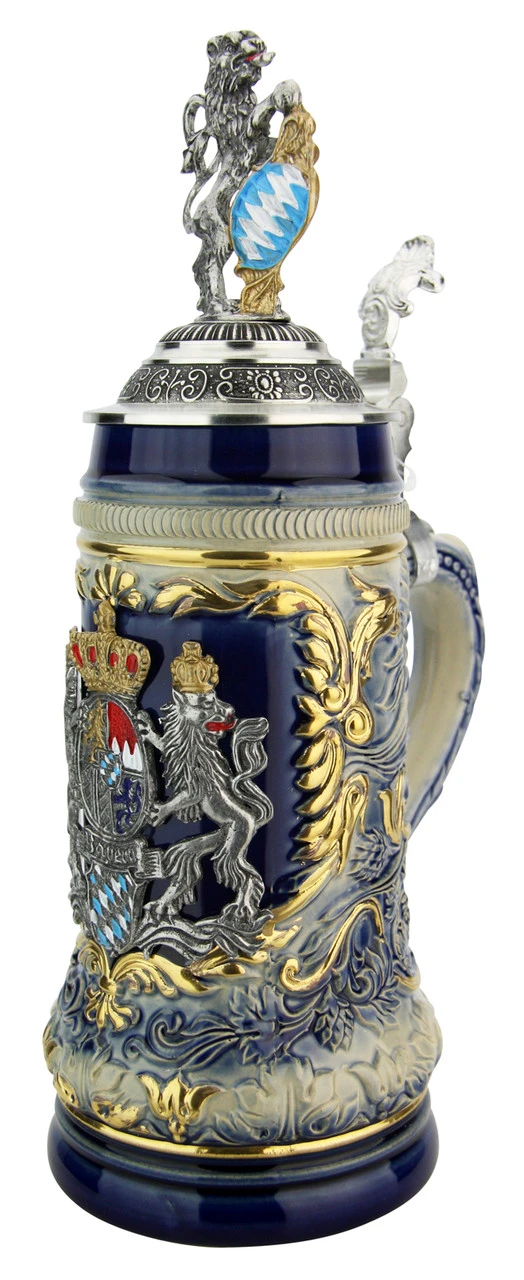 Bavaria Lion Crest Beer Stein With Bavarian Lion Lid - Image 6