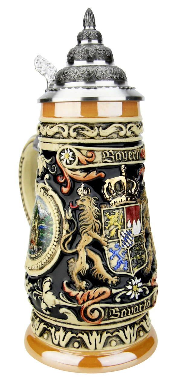 Bavaria Oberammergau German Beer Stein 6 Bavaria Oberammergau German Beer Stein - Image 4