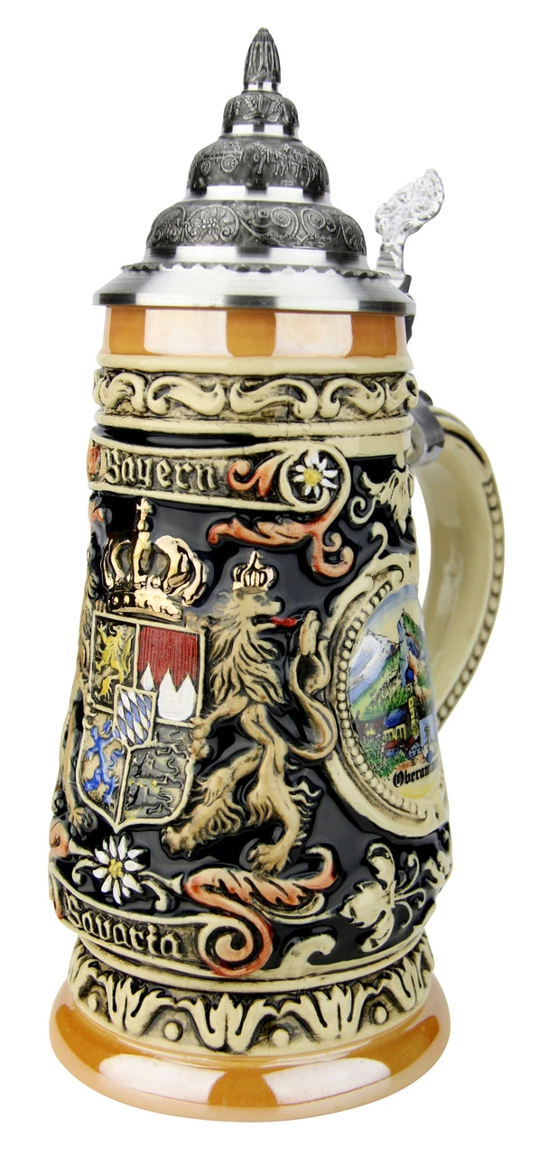 Bavaria Oberammergau German Beer Stein 3 Bavaria Oberammergau German Beer Stein