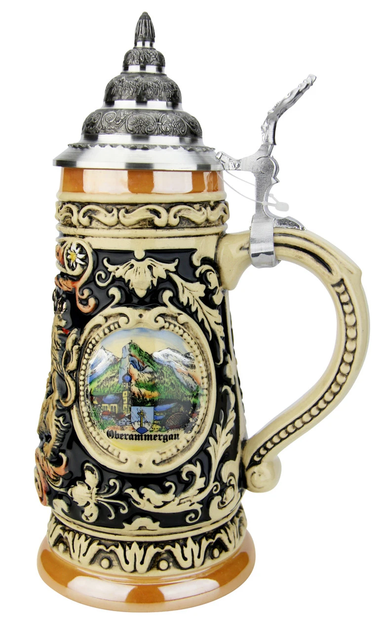 Bavaria Oberammergau German Beer Stein 4 Bavaria Oberammergau German Beer Stein - Image 2