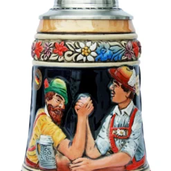 Bavarian Arm Wrestler Beer Stein
