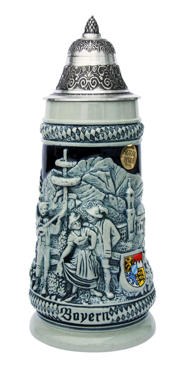 Bavarian Traditions Beer Stein Cobalt Blue 3 Bavarian Traditions Beer Stein Cobalt Blue