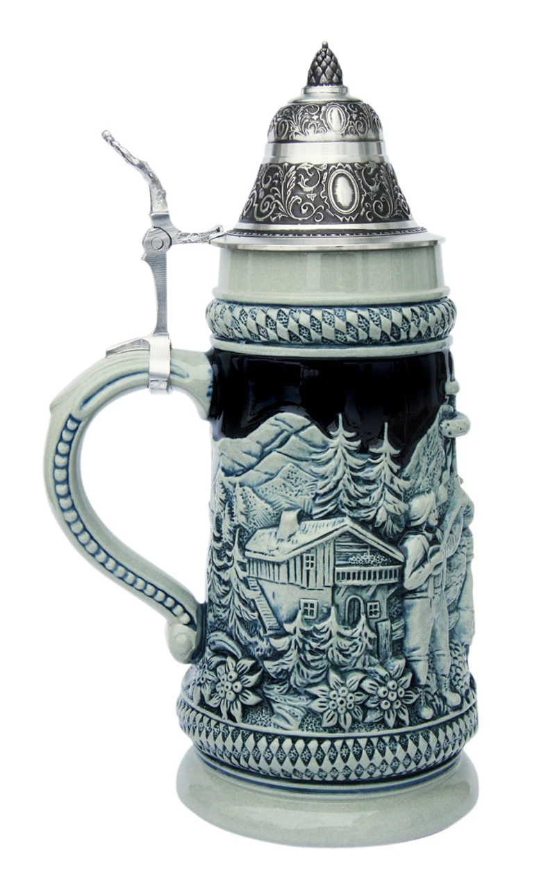 Bavarian Traditions Beer Stein Cobalt Blue 4 Bavarian Traditions Beer Stein Cobalt Blue - Image 2