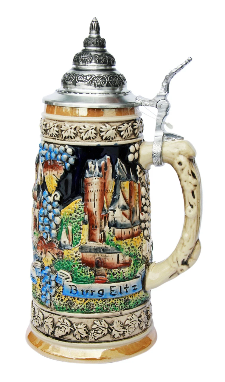 Moselle River Travel Destinations Beer Stein 4 Moselle River Travel Destinations Beer Stein - Image 2