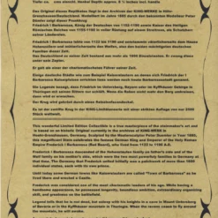 King Limitaet 2011 | King Barbarossa Handpainted Beer Stein -Deals Steinking Store Certificate Side 2 11625.1300374903