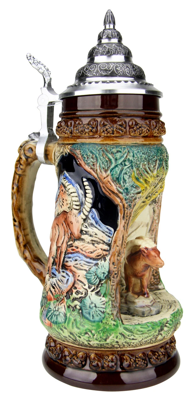 Chamois Wildlife Grotto Beer Stein 6 Chamois Wildlife Grotto Beer Stein - Image 4
