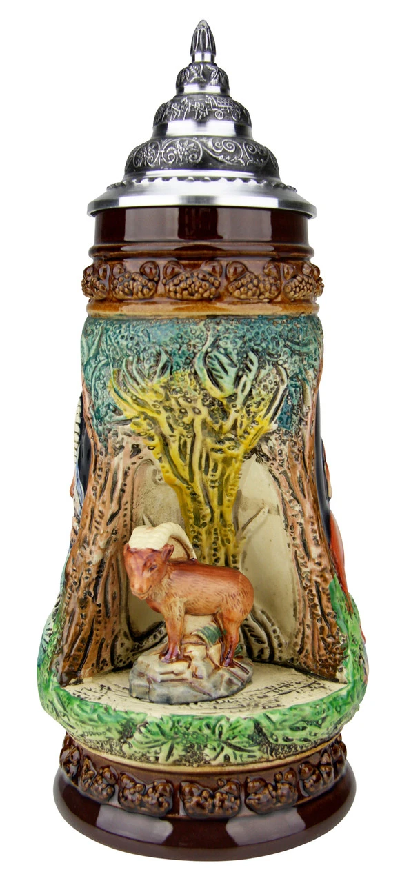 Chamois Wildlife Grotto Beer Stein 3 Chamois Wildlife Grotto Beer Stein