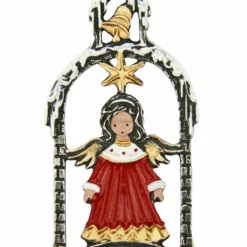 Chapel Angel German Pewter Christmas Ornament