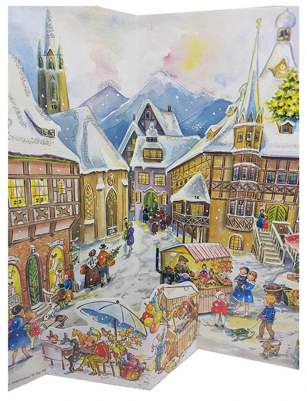 Christkindlmarkt 1958 Reproduction German Advent Calendar - Image 3