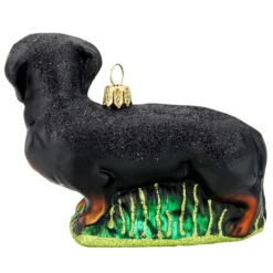 Dachshund Dog Glass Christmas Ornament -Deals Steinking Store Dachshund Dog Glass Christmas Ornament GSA1462BK Side 1 SM 53032.1612824753