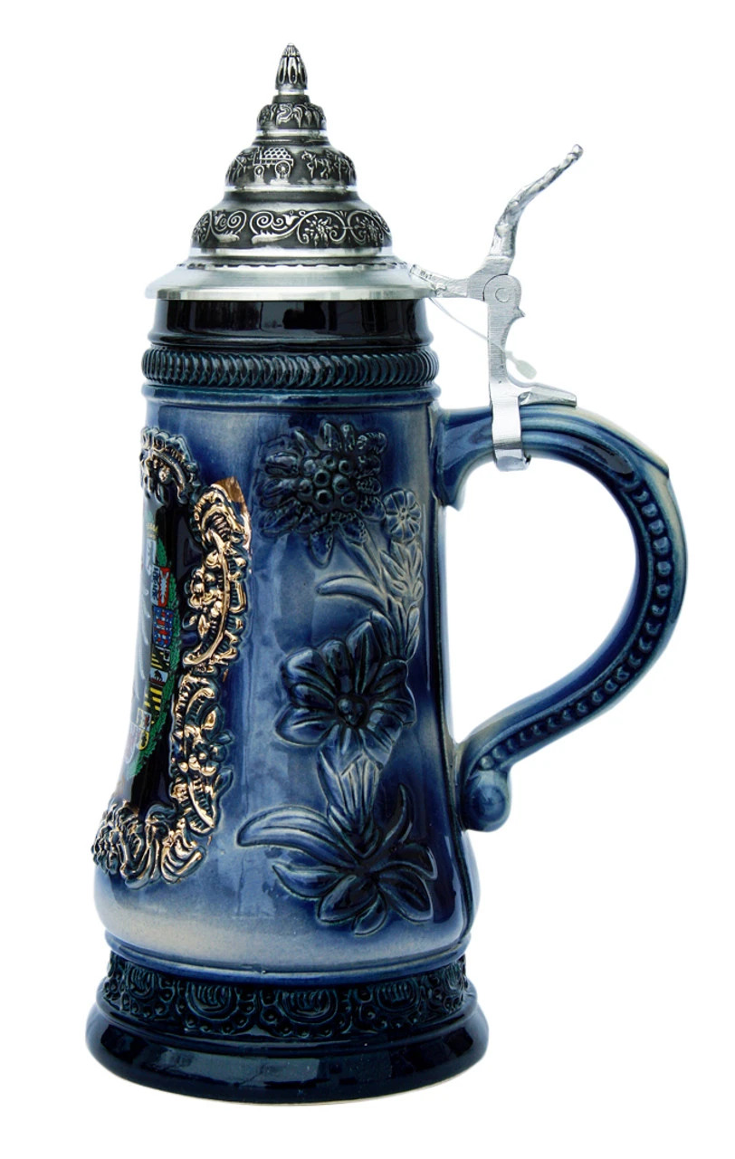 Deutschland Alpine Flowers Beer Stein 5 Deutschland Alpine Flowers Beer Stein - Image 3