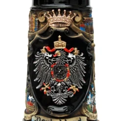 Deutschland Pewter Eagle Cities Beer Stein