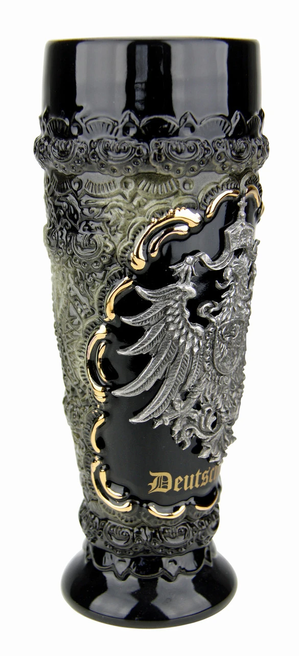 Deutschland Eagle Crest Relief Stoneware Wheat Beer Cup - Image 2