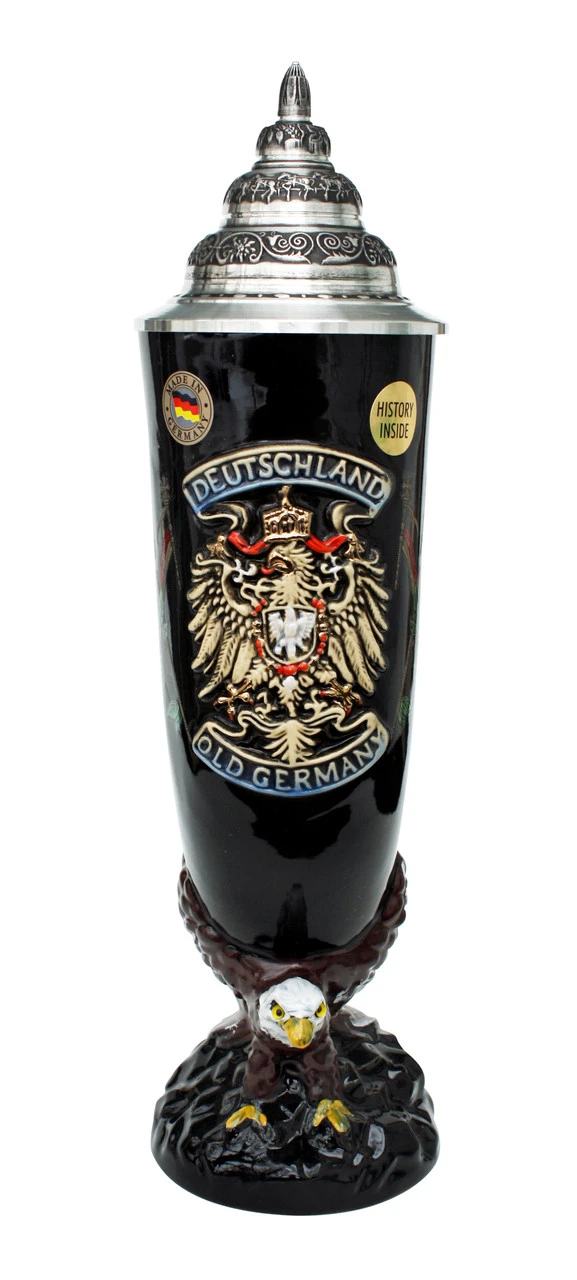 Deutschland Eagle Drinking Horn Beer Stein 4 Deutschland Eagle Drinking Horn Beer Stein - Image 2