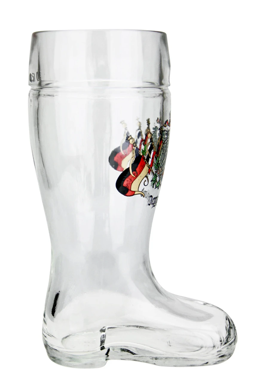 Deutschland Eagle And Flags Glass Beer Boot 0.5 Liter - Image 3