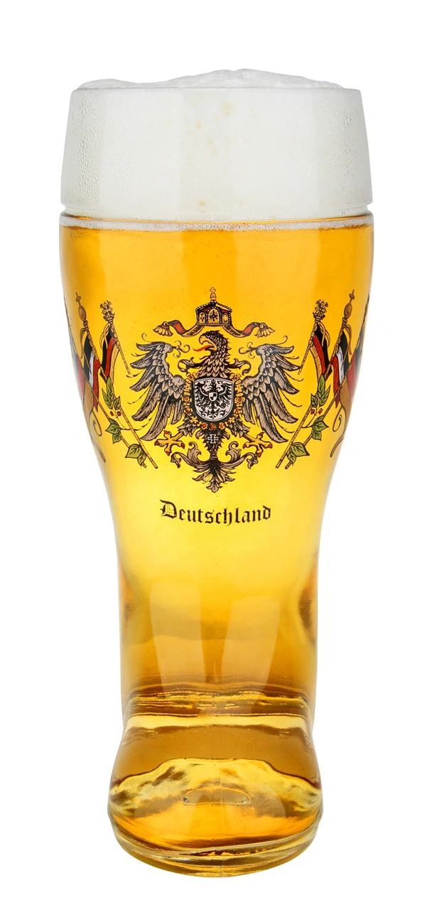 Deutschland Eagle And Flags Glass Beer Boot 1 Liter 5 Deutschland Eagle And Flags Glass Beer Boot 1 Liter - Image 3