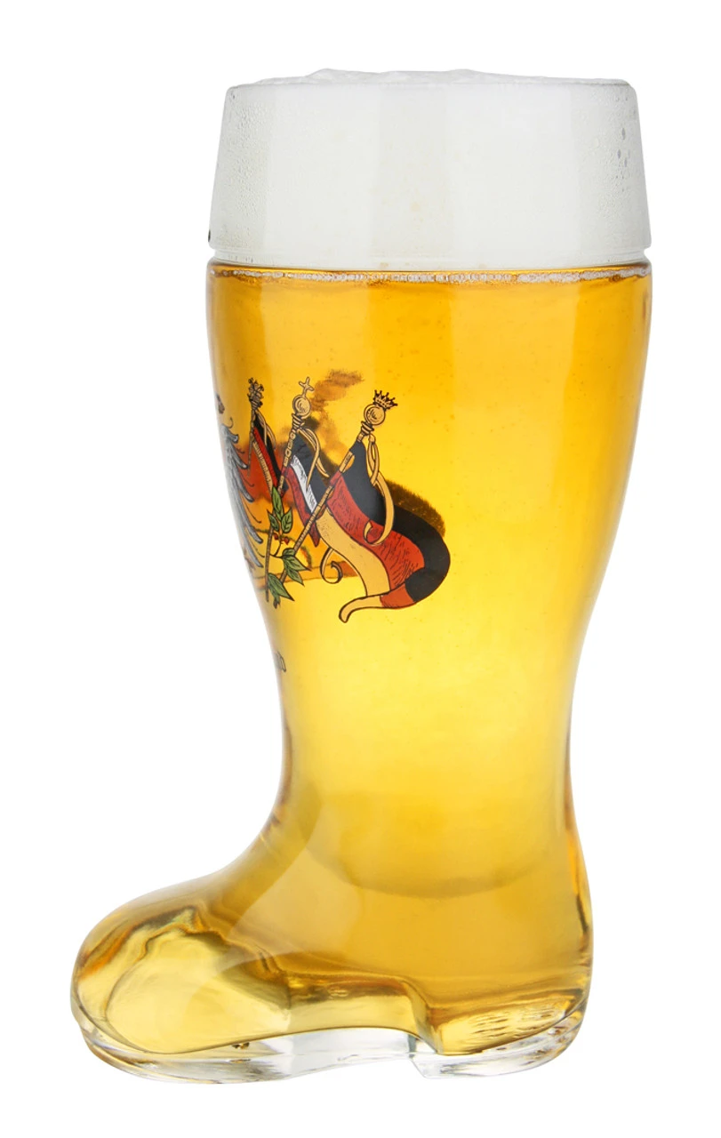 Deutschland Eagle And Flags Glass Beer Boot 1 Liter 7 Deutschland Eagle And Flags Glass Beer Boot 1 Liter - Image 5