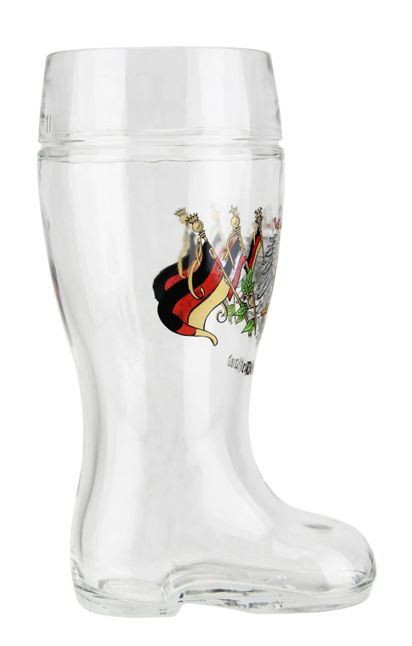 Deutschland Eagle And Flags Glass Beer Boot 1 Liter 10 Deutschland Eagle And Flags Glass Beer Boot 1 Liter - Image 8