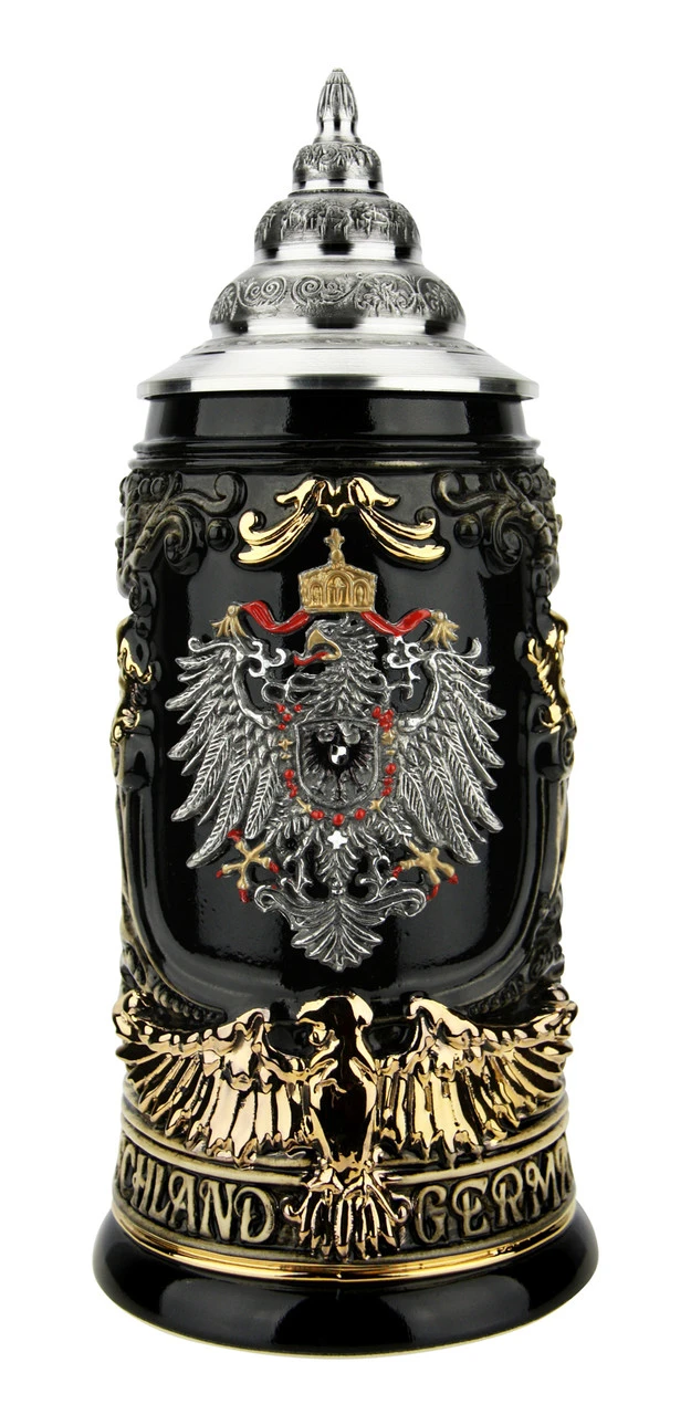 Deutschland Germany Eagle Handle With Crests Beer Stein | 0.4 Liter 3 Deutschland Germany Eagle Handle With Crests Beer Stein | 0.4 Liter