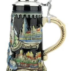 Deutschland Germany Jousting Knights Beer Stein -Deals Steinking Store Deutschland Germany Jousting Knights Beer Stein Full Color K1111BL RS SM 25576.1618259226