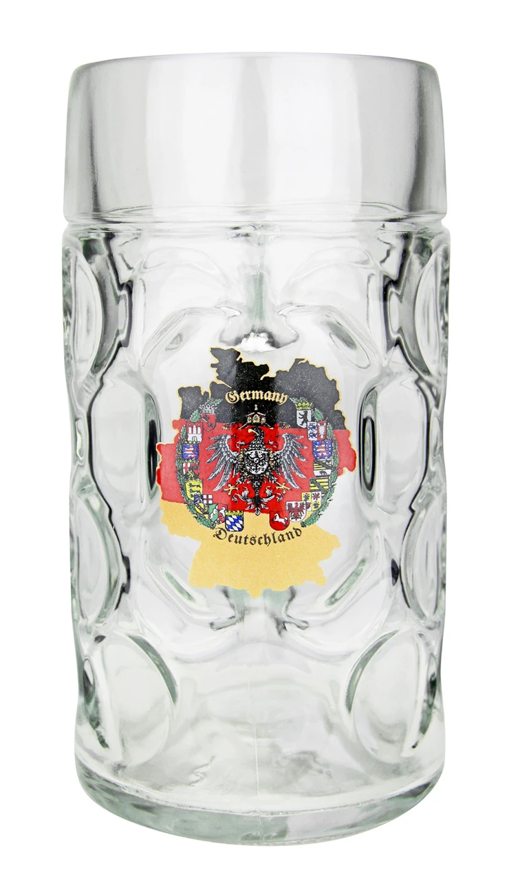 Deutschland Map Dimpled Oktoberfest Glass Beer Mug 1 Liter 3 Deutschland Map Dimpled Oktoberfest Glass Beer Mug 1 Liter