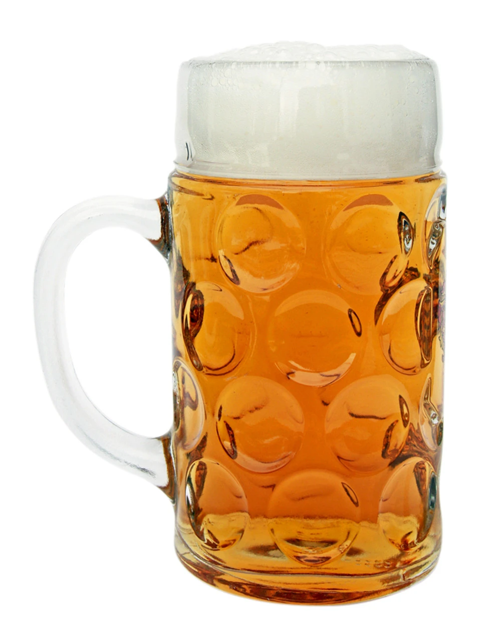 Sachsen Dimpled Oktoberfest Glass Beer Mug 1 Liter 4 Sachsen Dimpled Oktoberfest Glass Beer Mug 1 Liter - Image 2
