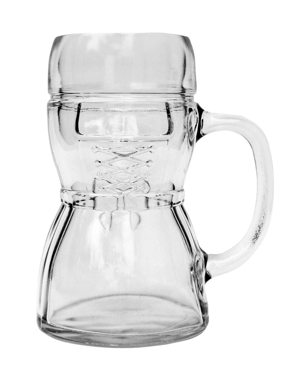 Dirndl Glass Beer Mug 0.5 Liter 4 Dirndl Glass Beer Mug 0.5 Liter - Image 2
