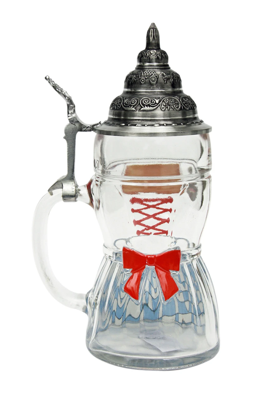Dirndl Glass Beer Stein 0.5 Liter 8 Dirndl Glass Beer Stein 0.5 Liter - Image 6