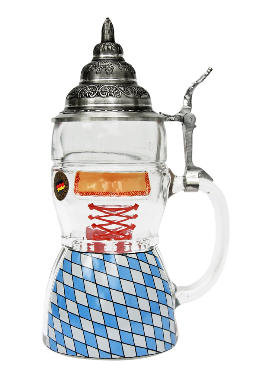 Dirndl Glass Beer Stein 0.5 Liter 3 Dirndl Glass Beer Stein 0.5 Liter