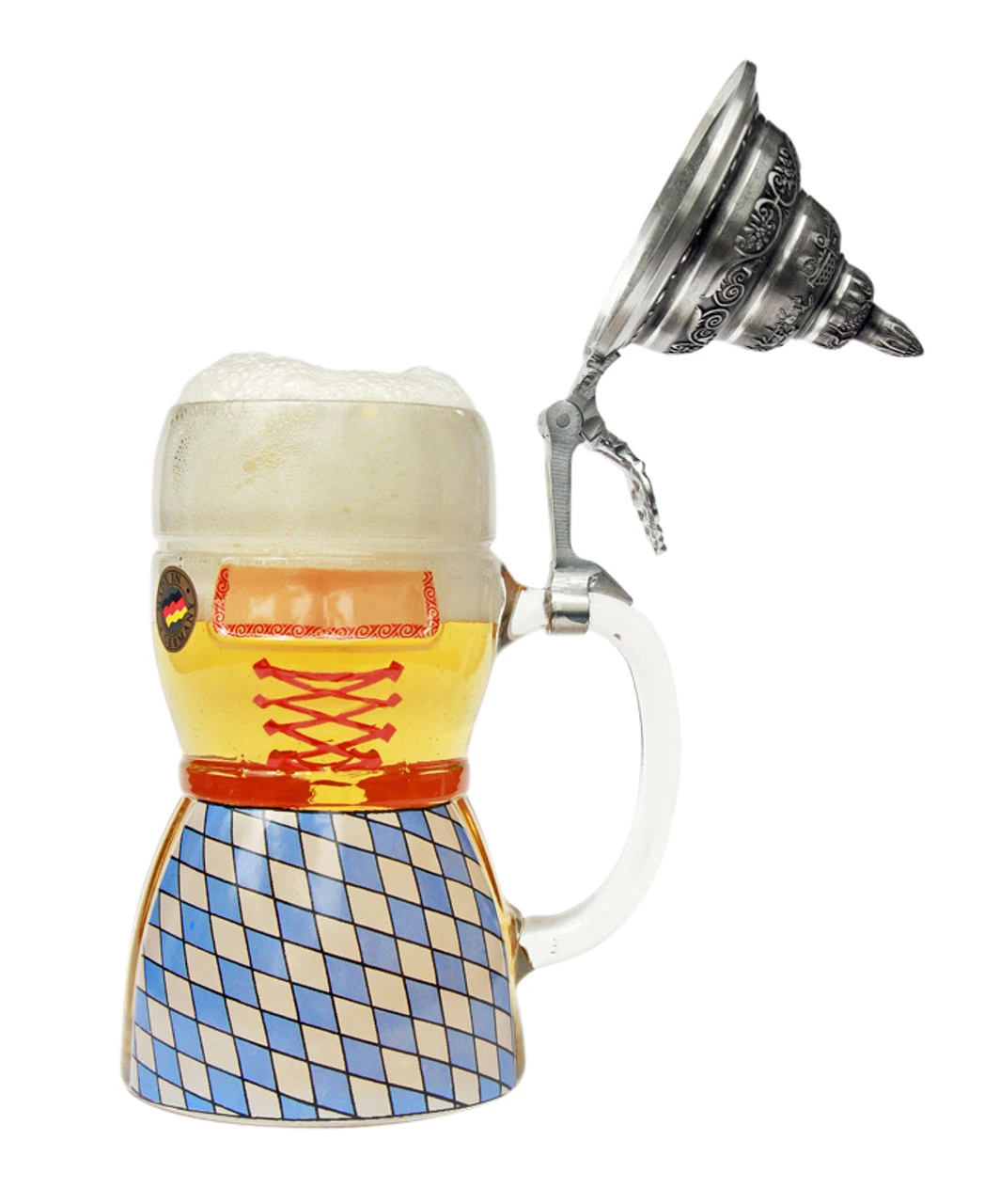 Dirndl Glass Beer Stein 0.5 Liter 5 Dirndl Glass Beer Stein 0.5 Liter - Image 3
