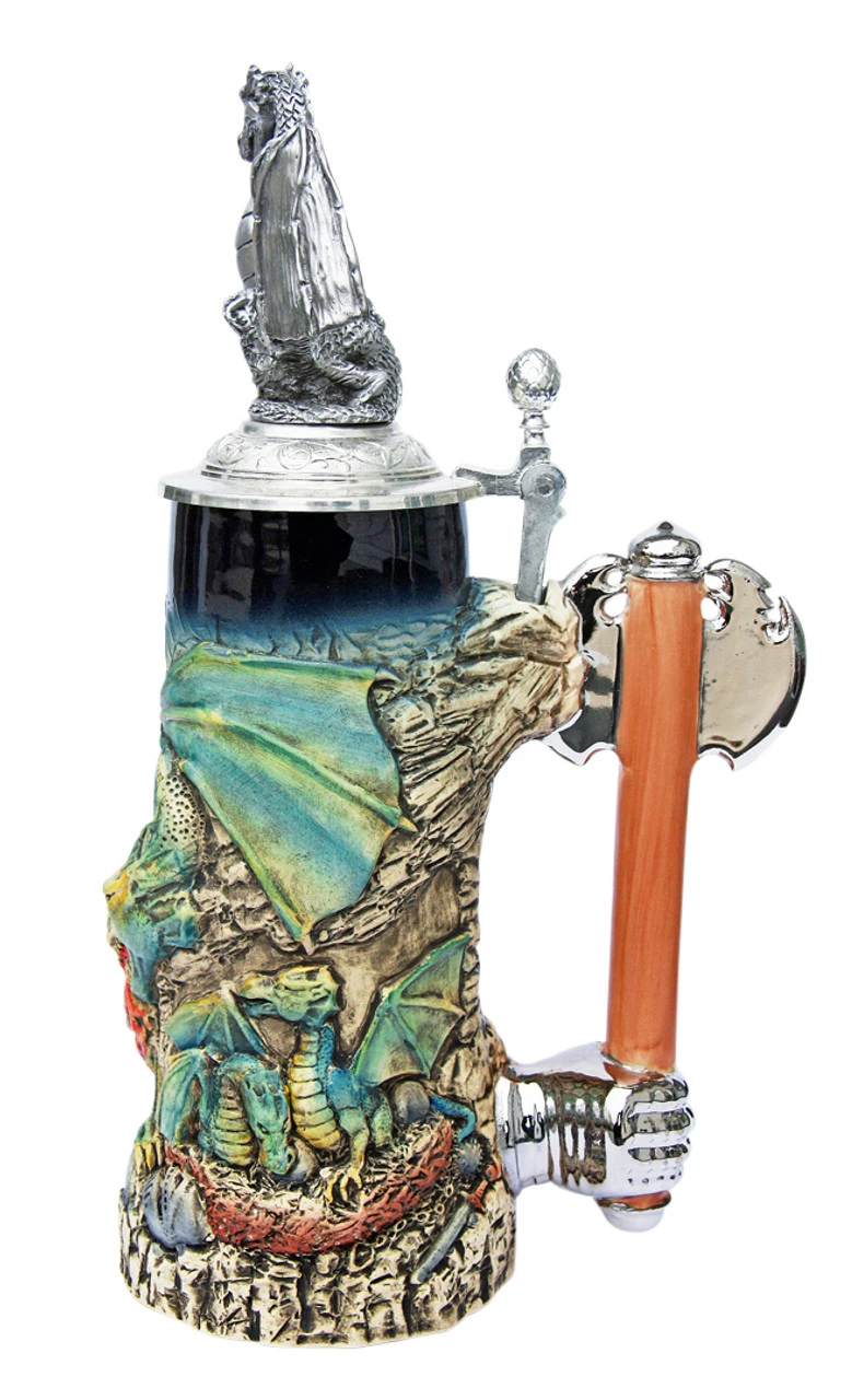Dragon Beer Stein With Dragon Lid 7 Dragon Beer Stein With Dragon Lid - Image 5