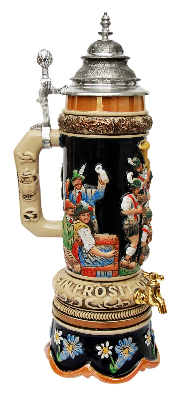 Fest Krug Oompah Band Musical Beer Stein With Working Beer Taps - Image 5