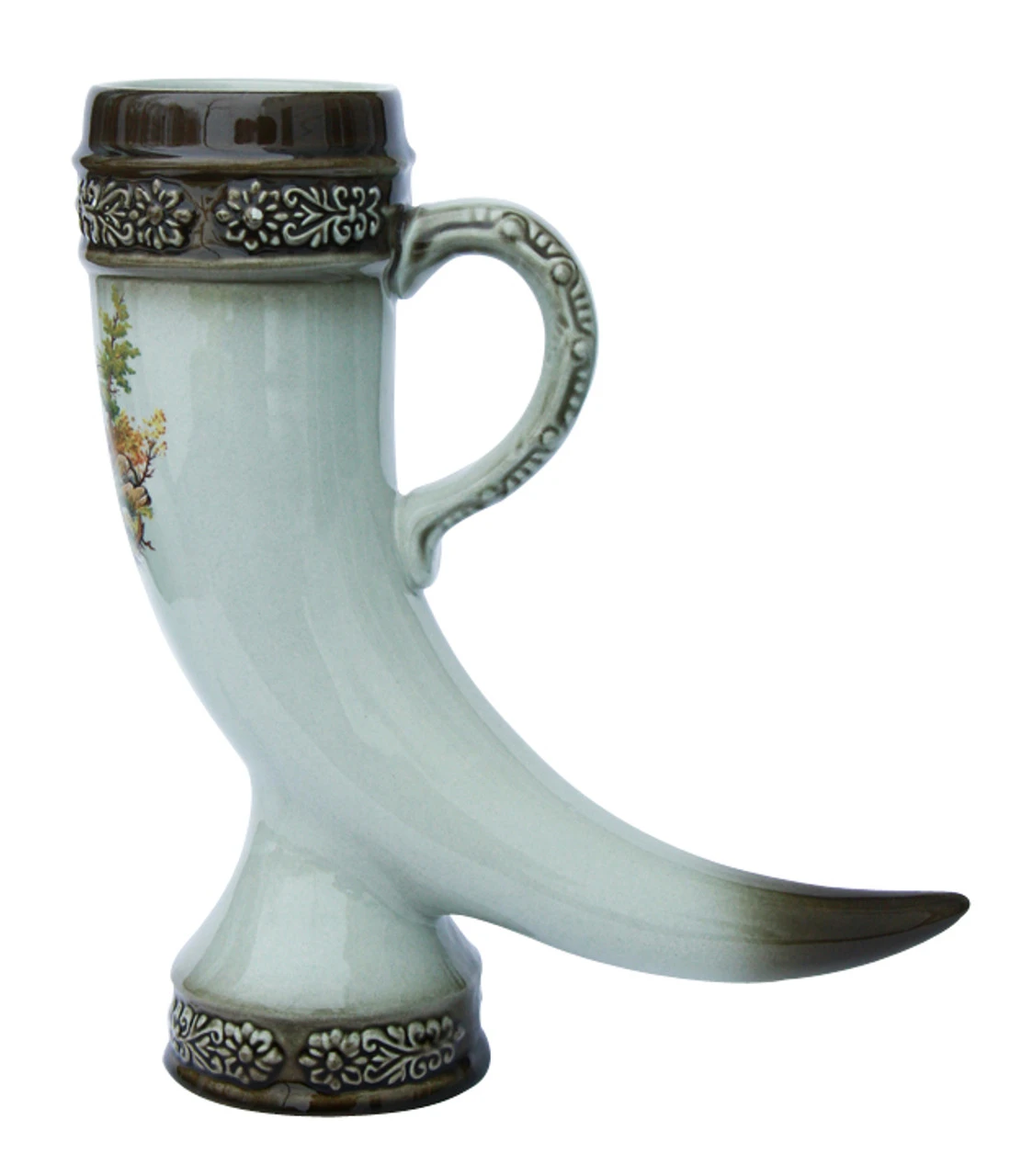 Elk Drinking Horn With Handle 4 Elk Drinking Horn With Handle - Image 2