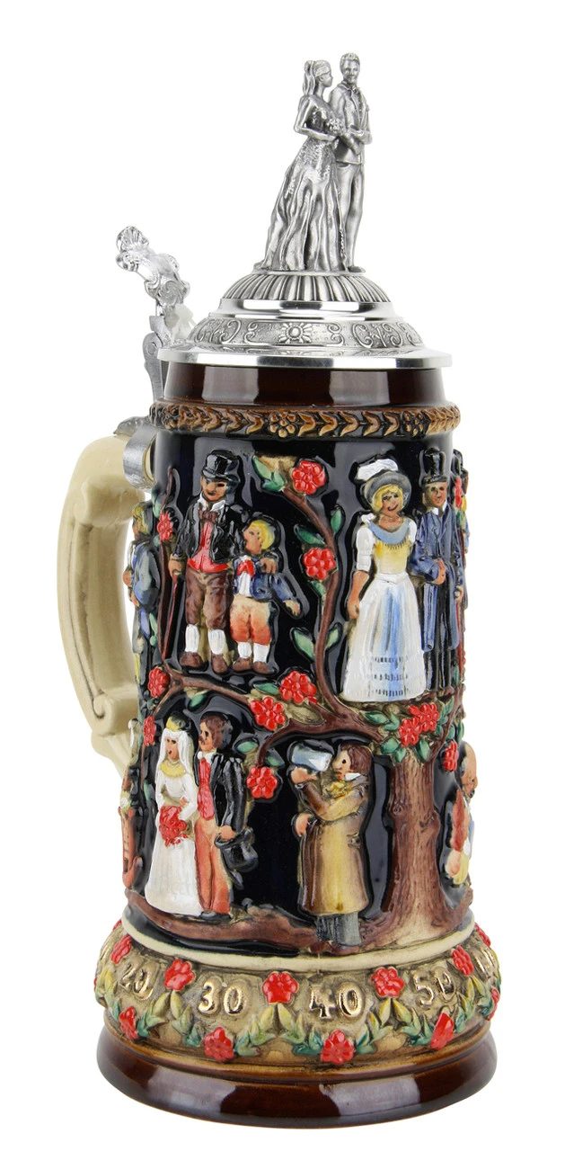 Stein Of Life Wedding Beer Stein | Wedding Couple Lid