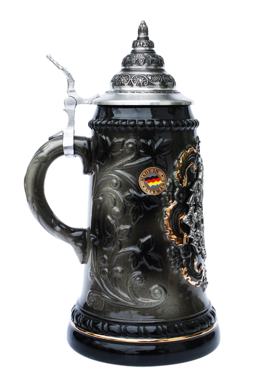 Freiburg Souvenir Beer Stein With Pewter Badge 4 Freiburg Souvenir Beer Stein With Pewter Badge - Image 2