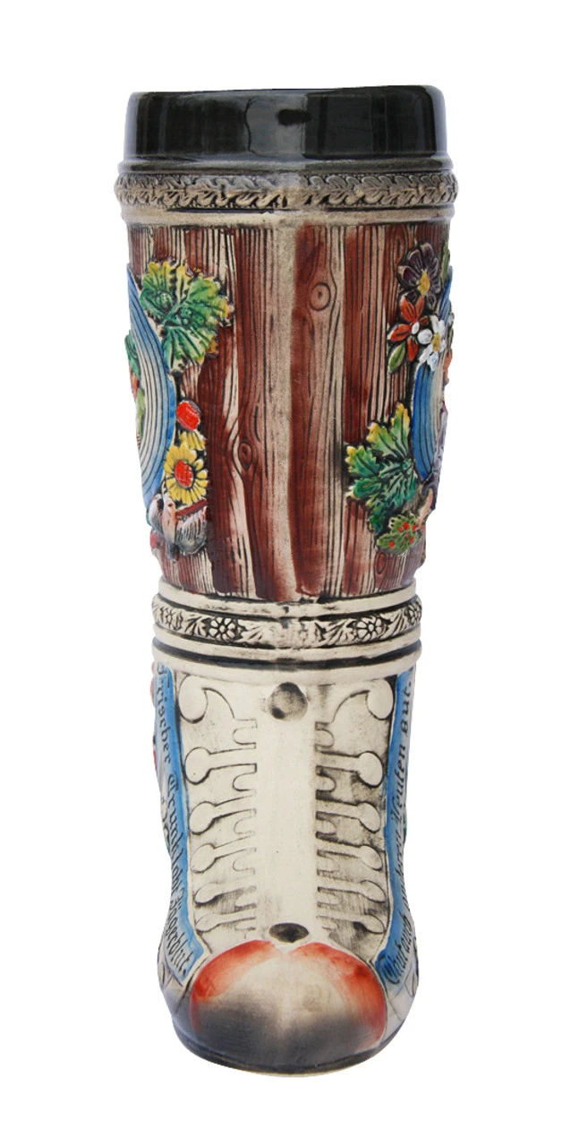 German Ceramic Hunters Beer Boot 1 Liter - Image 2