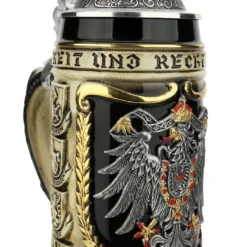 German Eagle Crests Beer Stein With Eagle Lid