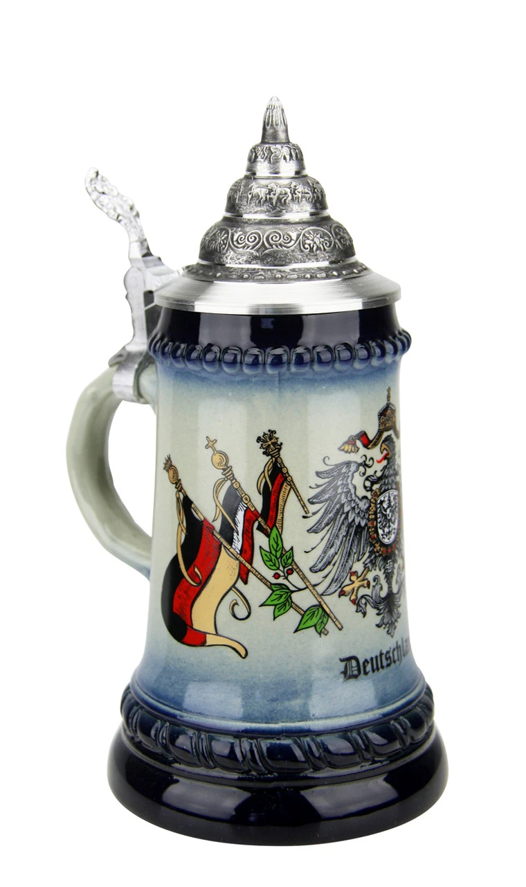 German Eagle And Crown Coat Of Arms Beer Stein | 0.25 Liter