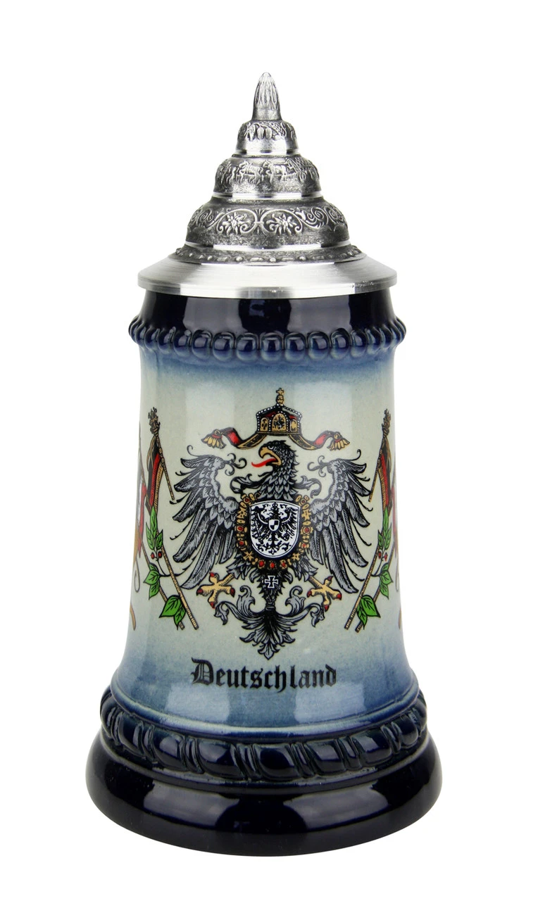 German Eagle And Crown Coat Of Arms Beer Stein | 0.25 Liter - Image 2