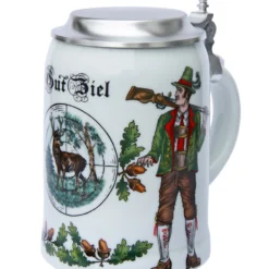Zimmermann German Hunter Porcelain Beer Stein