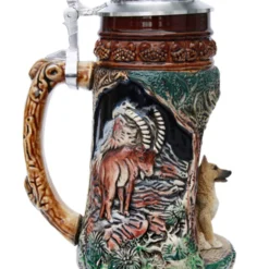 German Shepherd Wildlife Grotto Beer Stein -Deals Steinking Store German Shepherd Wildlife Beer Stein K335BS LS SM 05029.1401397234