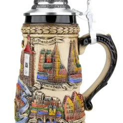 Germany Panorama Beer Stein Rustic -Deals Steinking Store Germany Panorama Beer Stein ZB1746906 RS SM 06475.1527119230