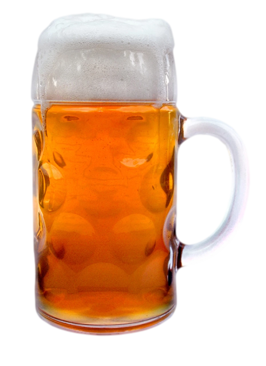 Dimpled Oktoberfest Glass Beer Mug 1 Liter 5 Dimpled Oktoberfest Glass Beer Mug 1 Liter - Image 3