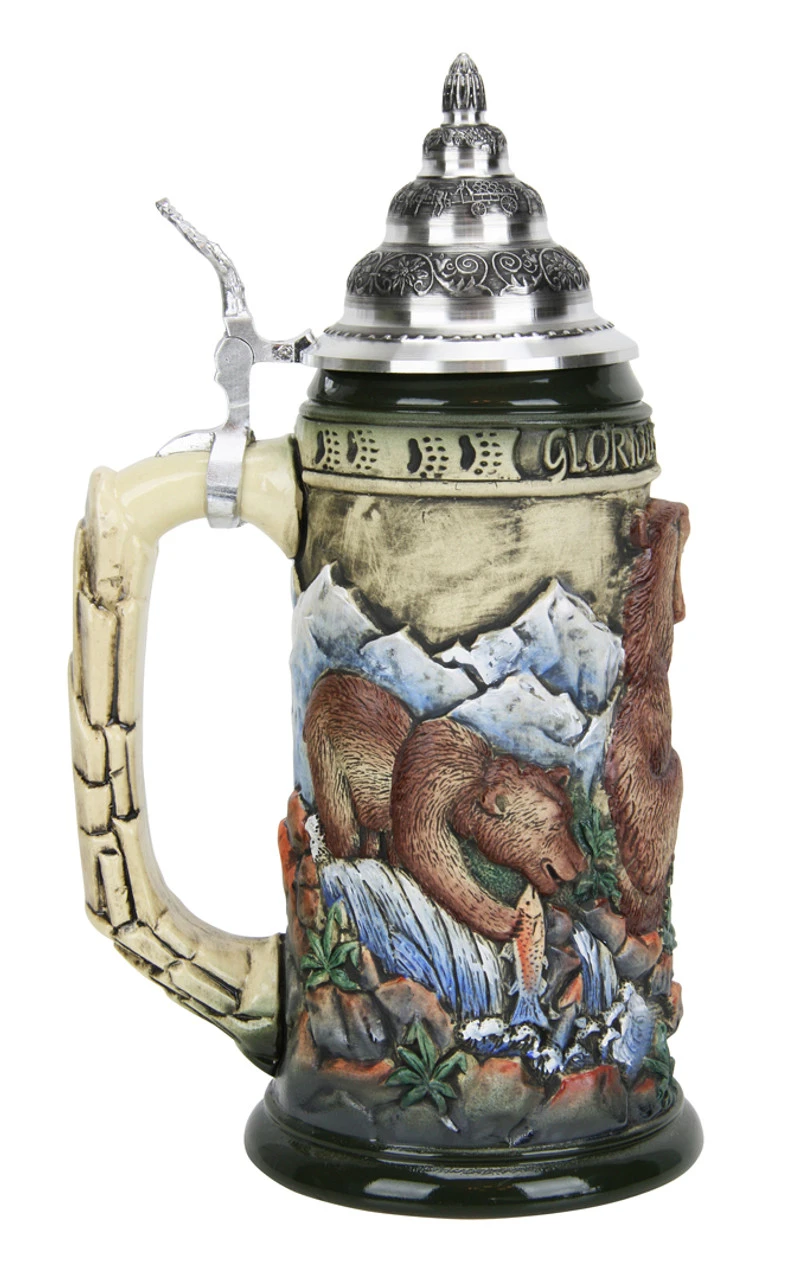 Glorious Grizzly Bear Beer Stein Rustic 7 Glorious Grizzly Bear Beer Stein Rustic - Image 5