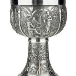 Grape Harvest Pewter Wine Chalice