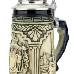 Greece Beer Stein Rustic Blue -Deals Steinking Store Greece Beer Stein Rustic Cobalt Blue K313GBLE RA SM 51101.1667685232